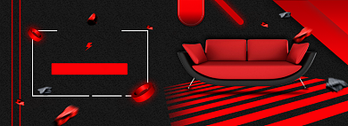 红色黑色星期五家装满减活动背景