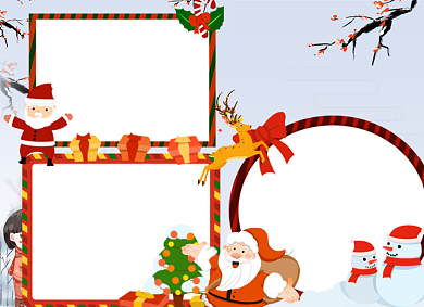 圣诞节雪白天空小报背景