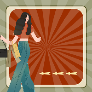 港风穿搭复古潮流公众号次图背景