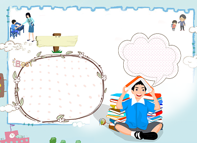 创意手绘卡通儿童英语电子小报手抄报背景