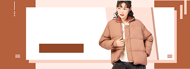 秋冬新品女装羽绒服促销banner背景