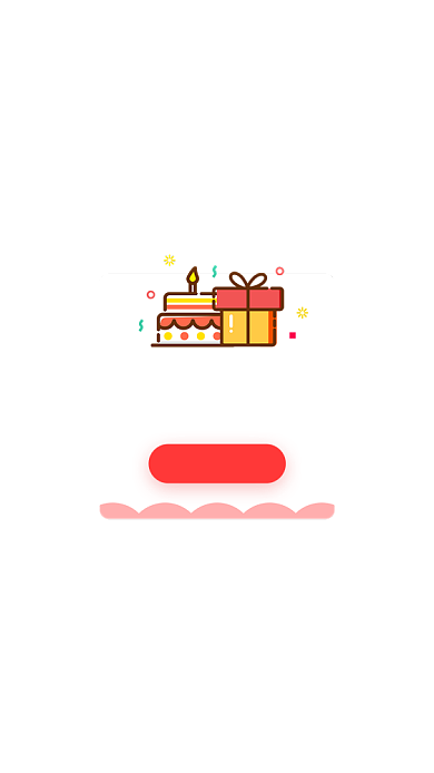 简约卡通会员生日快乐弹窗广告背景