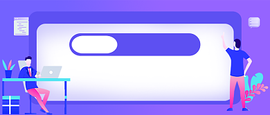 紫色卡通产品经理培训教育公众号首图背景