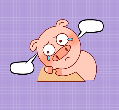 生活不易猪猪叹气趣味搞笑朋友圈封面背景