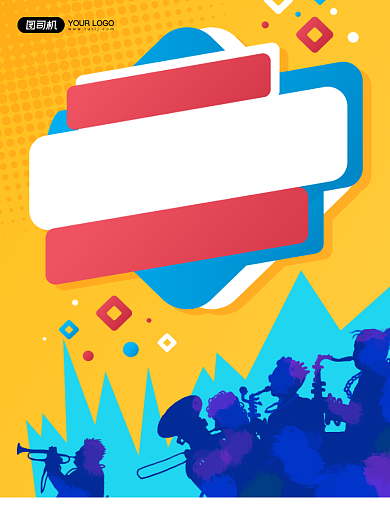 音乐节简约宣传印刷海报背景