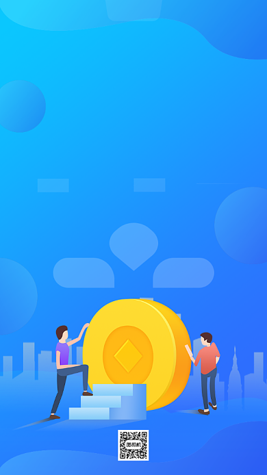 蓝色简约每日投资小课堂手机海报背景