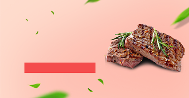 牛排牛肉生鲜肉类横版海报背景