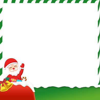 圣诞节主图图标条纹卡通圣诞老人背景