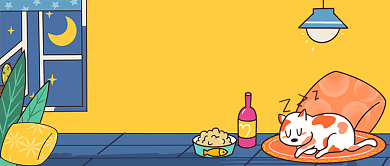 宠物口粮推荐手绘卡通公众号首图背景