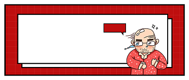 红色卡通男生脱发公众号首图背景