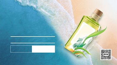 深层补水护肤手机横版海报背景