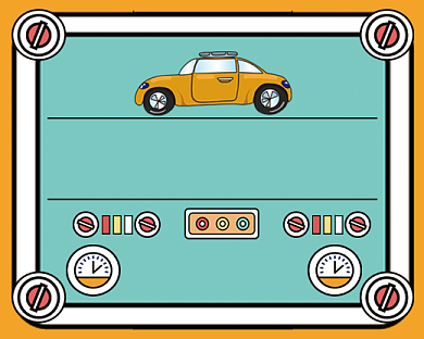 汽车保养手绘卡通小程序封面背景