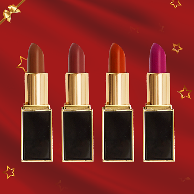 圣诞节化妆品促销口红色号选择主图背景