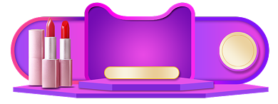 双11直播弹窗化妆品美妆导航胶囊背景