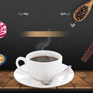 咖啡饮品咖啡豆促销主图背景