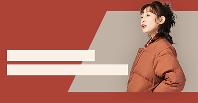 双11店铺直播预告冬季羽绒服海报背景