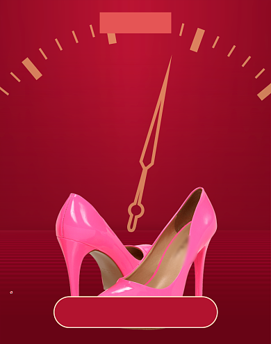 元旦钜惠跨年活动促销海报高跟鞋背景