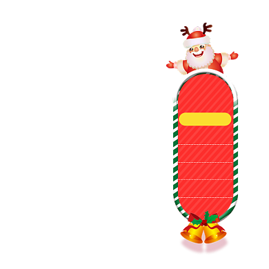 红色圣诞老人悬浮标签背景