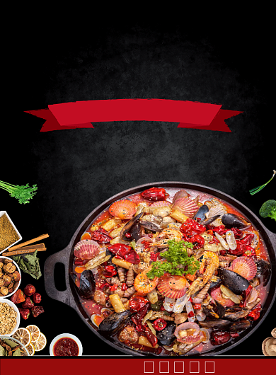 黑红风火锅店开业活动宣传海报背景