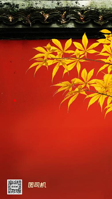 传统节气秋分手机海报背景