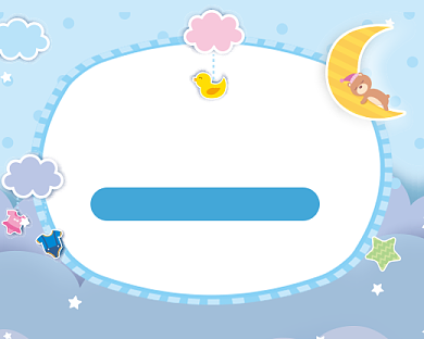 蓝色卡通早教中心宣传招生小程序封面背景