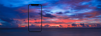 紫色炫酷iPhone12手机预售海报背景