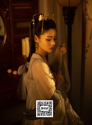 汉服模特拍摄招聘印刷海报背景