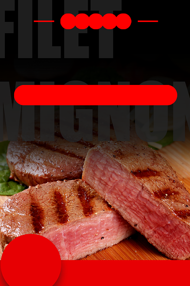 美味牛排生鲜肉类电商主图背景