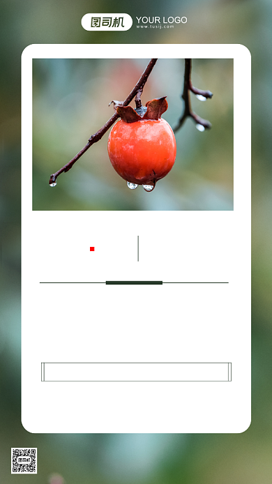 寒露节气文艺清新摄影图手机海报背景