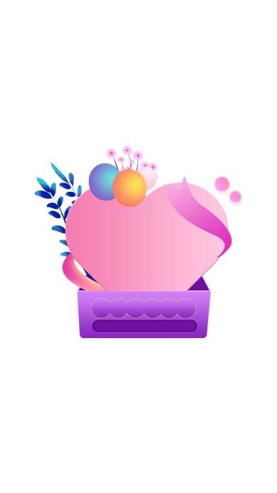 粉色情人节直播间优惠券弹窗活动入口背景