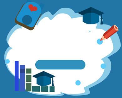 蓝色卡通雅思托福提升课小程序封面背景