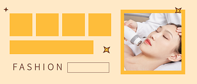 黄色简约秋季护肤公众号首图背景