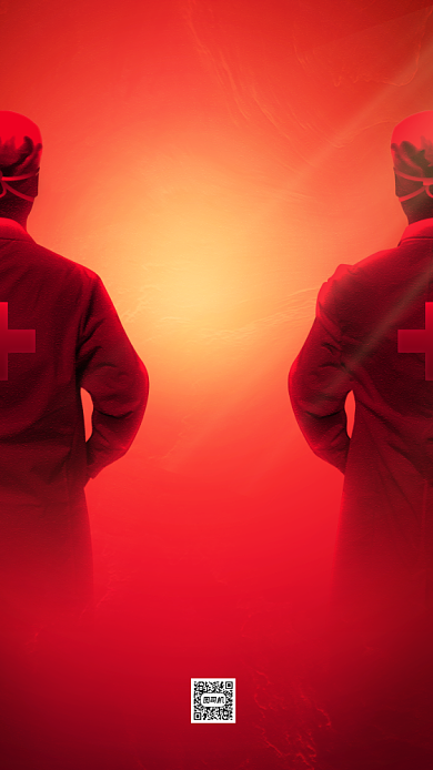 中国医师节创意手机海报背景