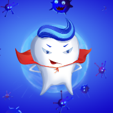 关爱牙齿爱牙日卡通插画公众号次图背景