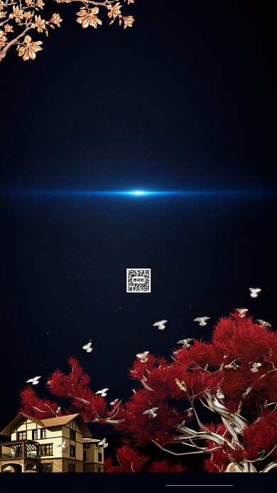 高端房地产销售手机海报背景