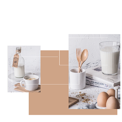 北欧早餐美食方形配图背景