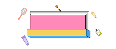 美妆日记清新插画公众号logo背景
