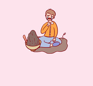 吃土趣味搞笑清新朋友圈封面背景