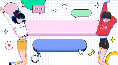 学生会招新卡通广告banner背景