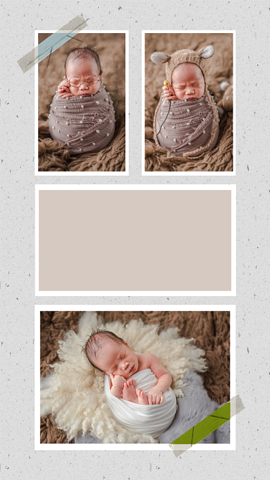 摄影图宝宝拼图海报背景