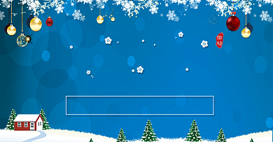 蓝色卡通双旦快乐海报背景