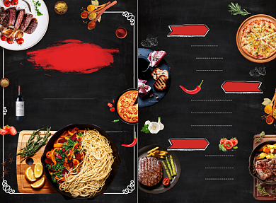 美味西餐菜单价目表菜谱背景