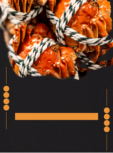 海鲜自助餐黑色简约宣传促销海报背景