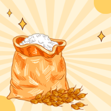 节约粮食清新插画公众号次图背景