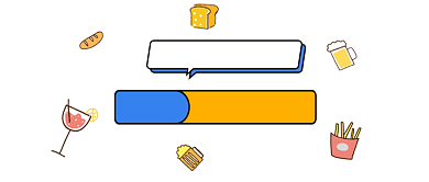 搜罗美食撞色几何公众号logo背景