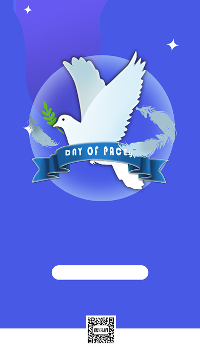 蓝色世界和平日宣传手机海报背景