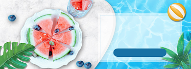 夏季水果西瓜促销banner背景