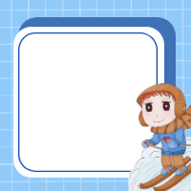 极限滑雪清新插画公众号次图背景