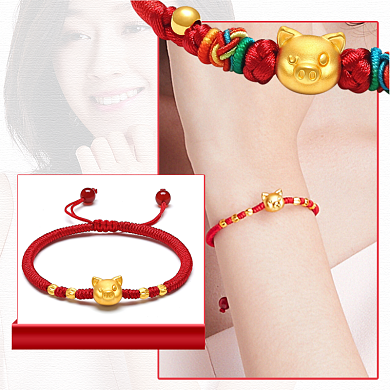 珠宝黄金首饰串珠时尚简约主图背景