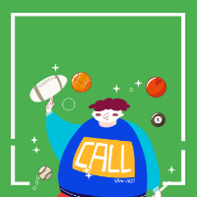 夏令营招生绿色插画公众号次图背景